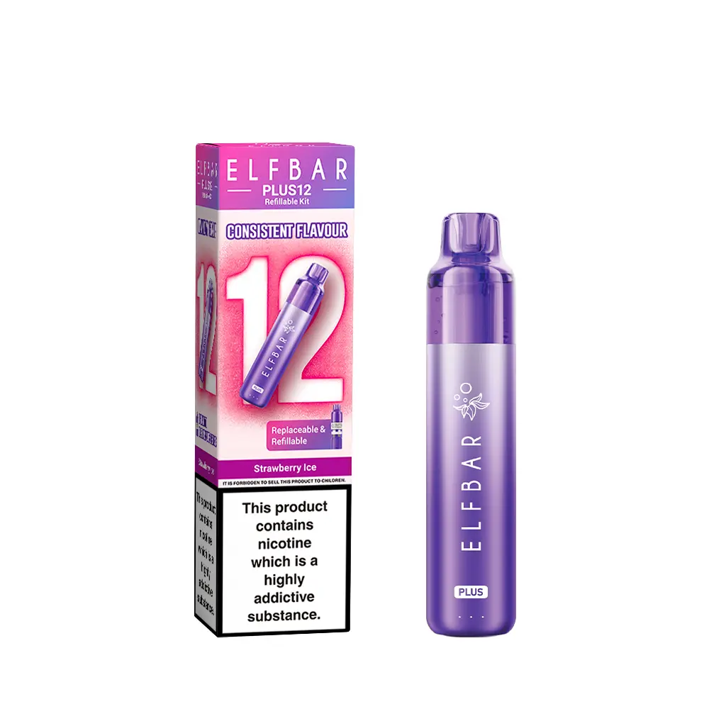 Elf Bar Plus 12 Prefilled Pod Kit - Strawberry Ice
